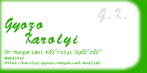 gyozo karolyi business card